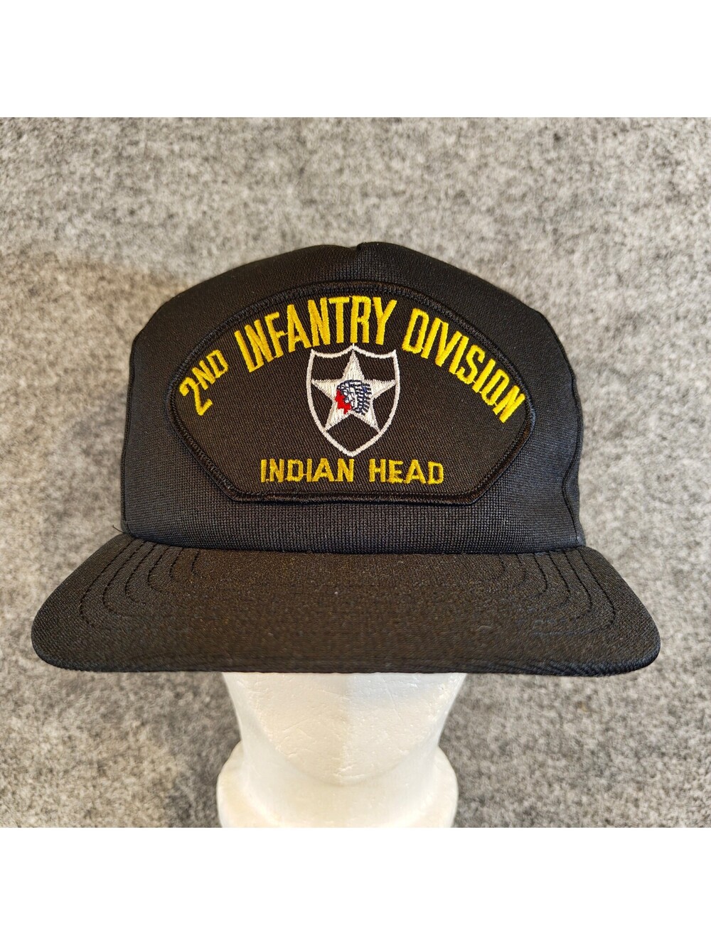 Soldier City 2nd Infantry Division Indian Head Patch Black Snapback Hat USA
